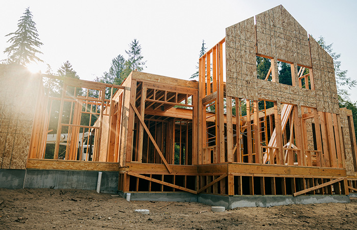 Home under construction.